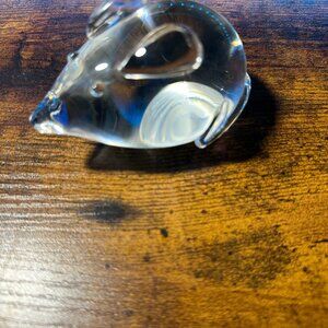Vintage Steuben Glass Mouse Hand Cooler/ Paperweight